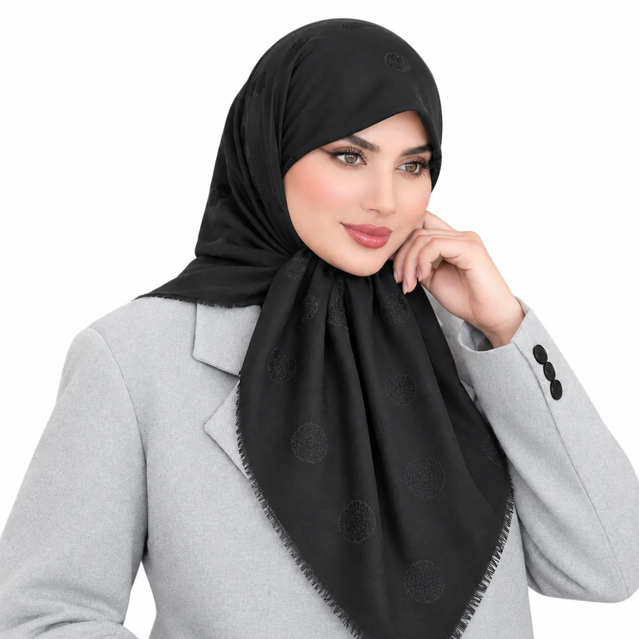 روسری وال مدل گل برجسته - Image 9