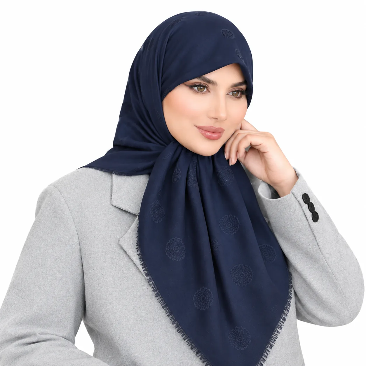 روسری وال مدل گل برجسته - Image 10