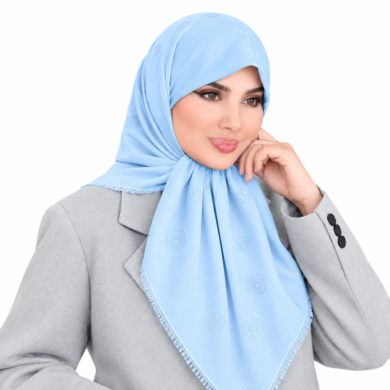 روسری وال مدل گل برجسته - Image 11
