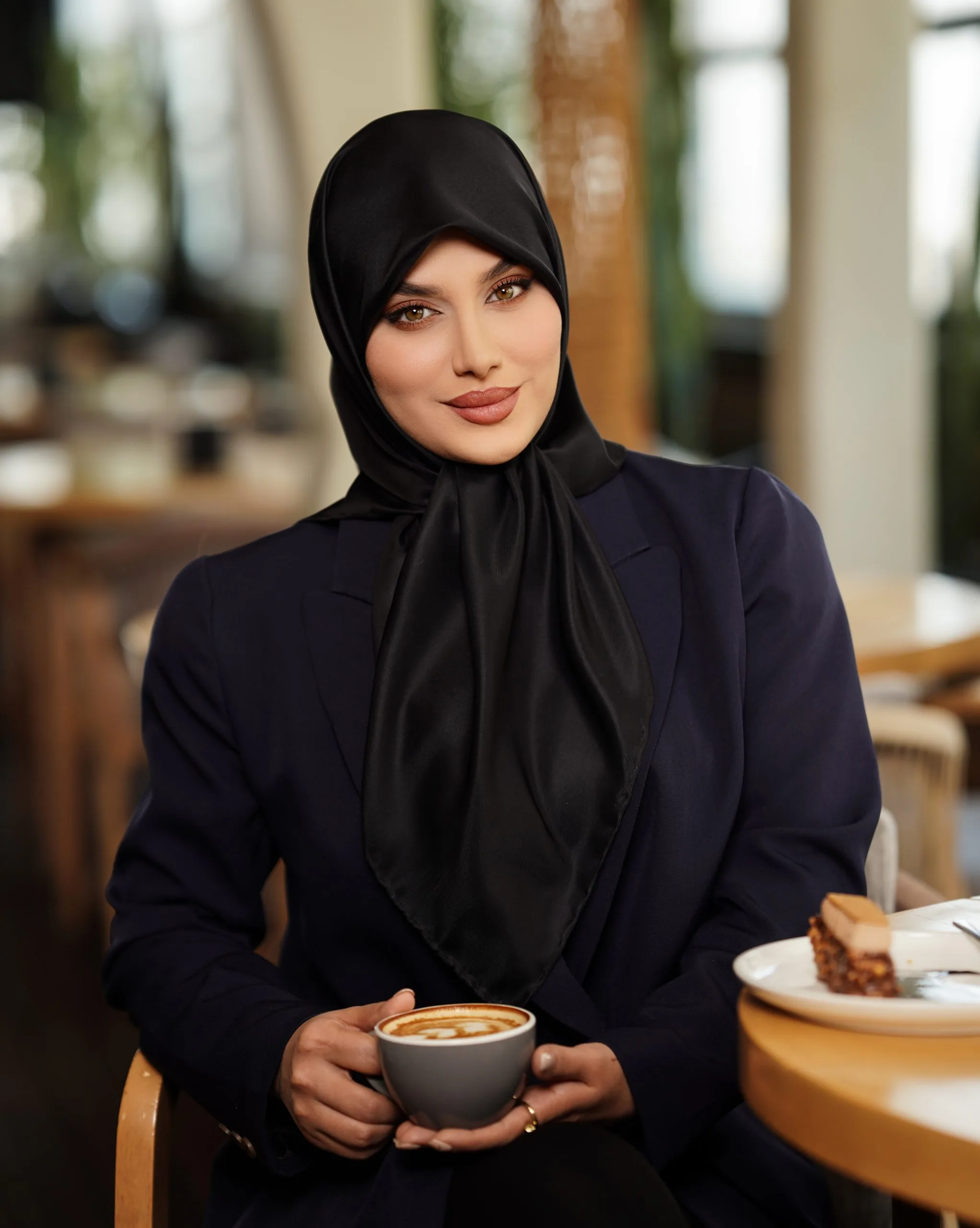 روسری ابریشم تویل مدل ساده رنگی - Image 7