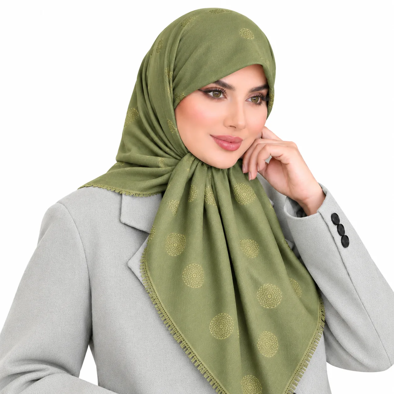 روسری وال مدل گل برجسته - Image 14
