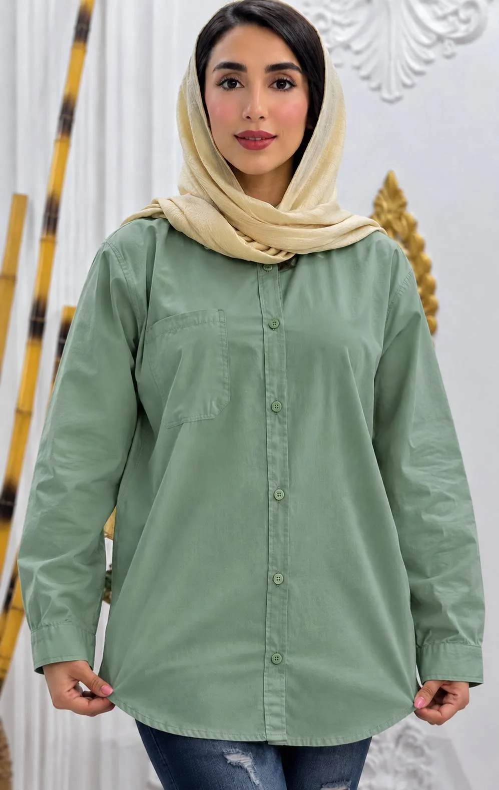 شومیز لنین مدل جلودکمه دار - Image 2