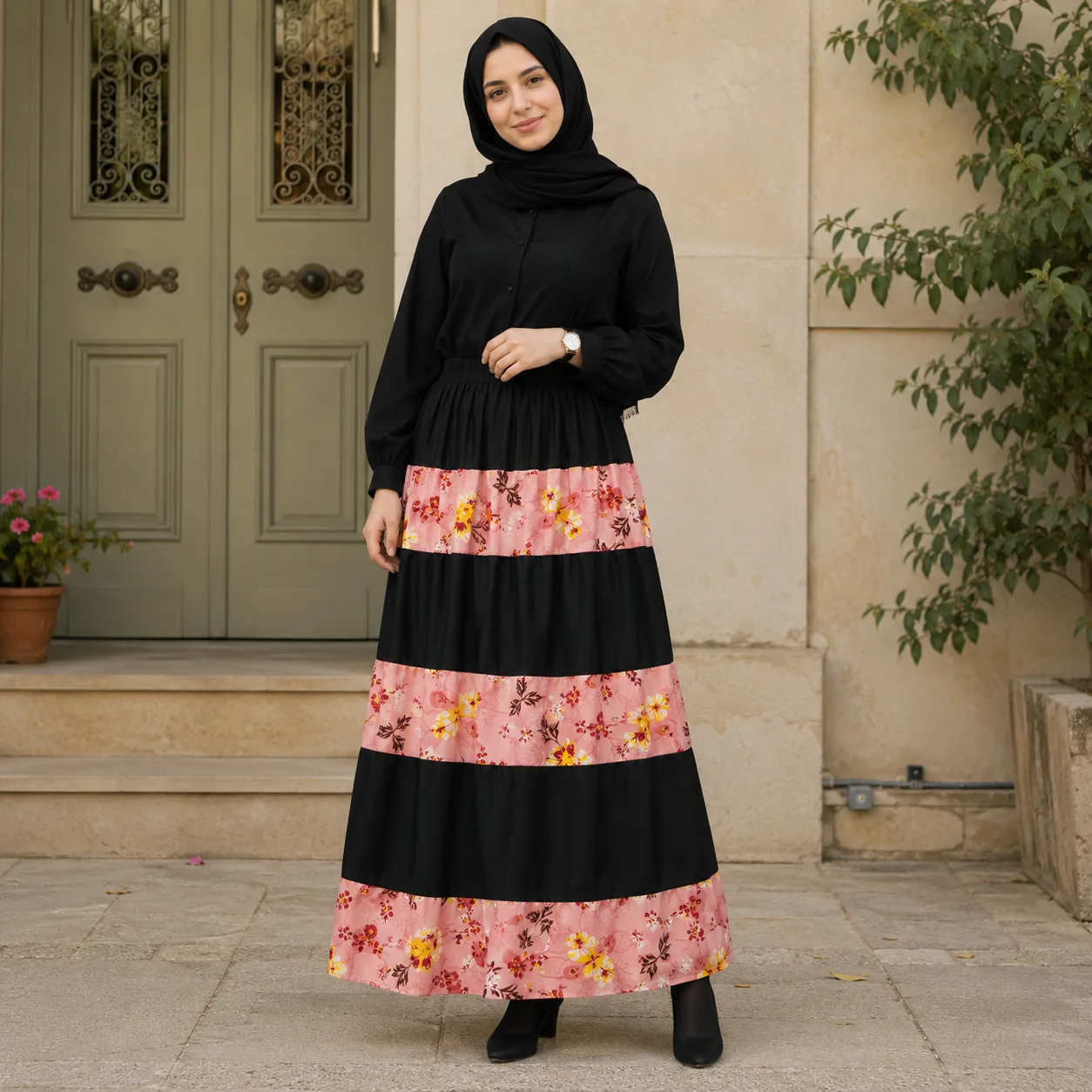 دامن بلند مدل طبقه ای - Image 8