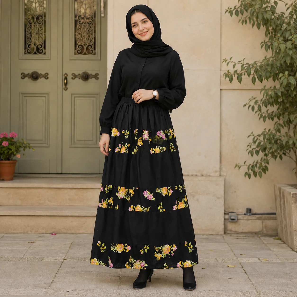 دامن بلند مدل طبقه ای - Image 9
