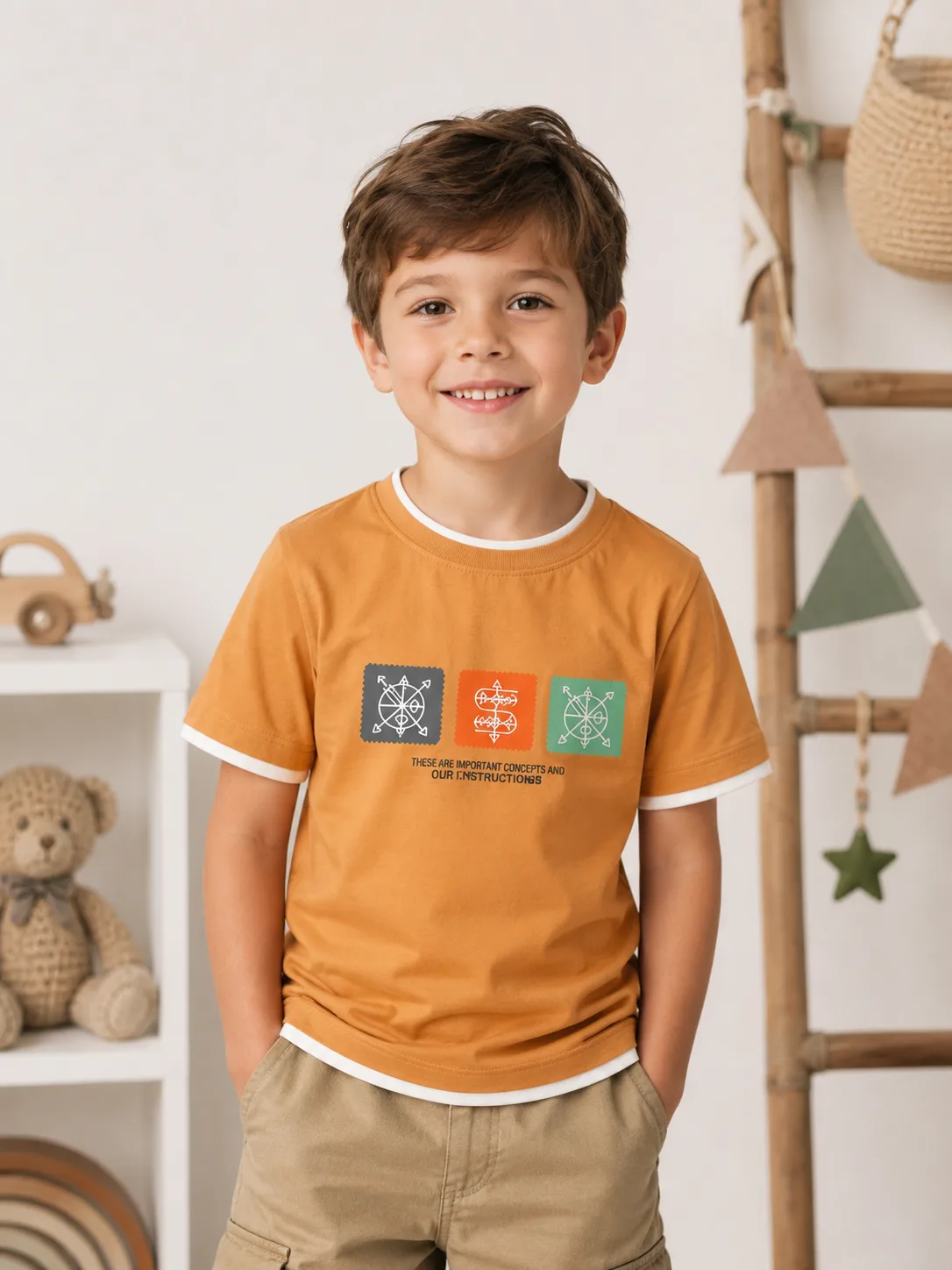 تیشرت بچگانه نخ پنبه مدل نقلی - Image 3