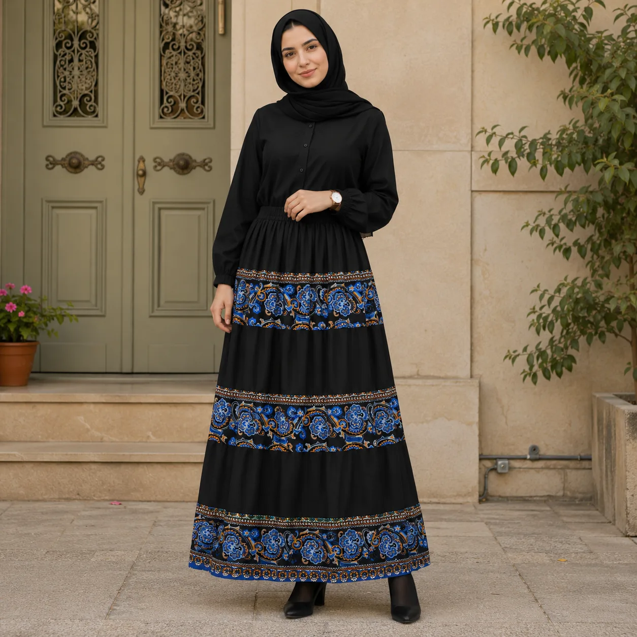 دامن بلند مدل طبقه ای - Image 6