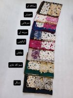 روسری ابریشم ژاکارد مدل گل دیور - Image 9