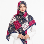 روسری ابریشم ژاکارد مدل گل دیور - Image 8