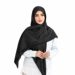 روسری نخی کج راه پارچه لوزی ساده رنگی