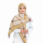 روسری ابریشم ژاکارد مدل  گوچی زنجیری - Image 6