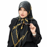 روسری ابریشم تویل مدل سلین زنجیری - Image 5