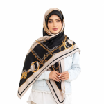 روسری ابریشم ژاکارد مدل  گوچی زنجیری - Image 7