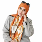 روسری نخی سیا اسکارف مدل دیور